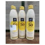 SPF 50 Sunscreen Spray, Set of 3