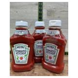 3 Heinz Tomato Ketchup Bottles