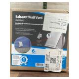 Aluminum Exhaust Wall Vent, 6-Inch