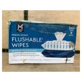 Flushable Wipes, 9 Packs, Fresh Scent