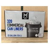 320 Commercial Trash Can Liners, 33 Gallon