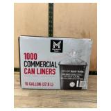 1000 Commercial Can Liners, 10 Gallon