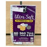 Ultra Soft 3-Ply Premium Facial Tissue, 960 Ct