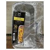 Pack of 30 Third-Size Aluminum Steam Table Pans
