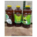Three Pine-Sol Cleaner Bottles
