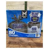 80 Heavy-Duty 55-Gallon Trash Bags