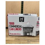 1000 Commercial Trash Can Liners, 10-Gallon