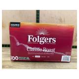 Folgers Classic Roast Coffee K-Cup Pods, 100 Count