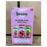 Bloom Pop Prebiotic Soda Variety Pack, 15 Cans
