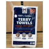 Pack of 100% Cotton Terry Towels - 60 Count