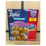 Ziploc Storage Bags, Gallon Size, 208 Count