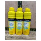 3 Neutrogena Beach Defense Sunscreen Sprays