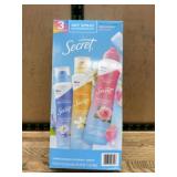 Secret Dry Spray Antiperspirant, 3-Pack