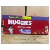 Huggies Little Movers Diapers Size 4, 168-Count