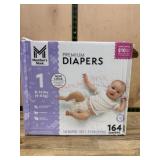 Size 1 Premium Diapers, 164 Count