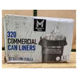 320 Commercial Can Liners, 33 Gallon