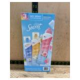 Secret Dry Spray Antiperspirant 3-Pack