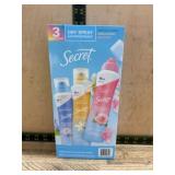 Secret Dry Spray Antiperspirant, 3-Pack