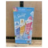 Secret 3-Pack Dry Spray Antiperspirant Set