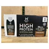 15-Pack High Protein Nutritional Shakes, Chocolate