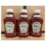 3 Heinz Tomato Ketchup Bottles