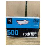 500-Count Red Plaid Paper Food Trays