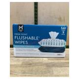 Fresh Scent Flushable Wipes, 540 Count