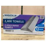 Marathon C-Fold Paper Towels, 12 Packs