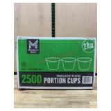 Translucent Plastic Portion Cups, 2500 Ct