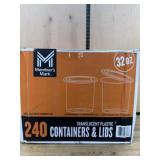 Translucent Plastic Containers and Lids