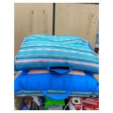 Outdoor Pool Floats with Striped Design