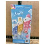 Secret Dry Spray Antiperspirant, 3-Pack
