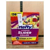 Hefty Gallon Storage Slider Bags, 136 Count
