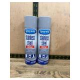 Two Cans of Sprayway Stainless Steel Cleaner and P