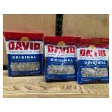 David Original Roasted Sunflower Seeds Lot of 3