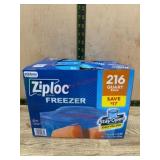 Ziploc Quart Freezer Bags, Box of 216