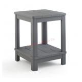 Keter Deluxe Outdoor Side Table with Shelf