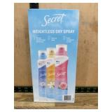 Secret Weightless Dry Spray Antiperspirant Set