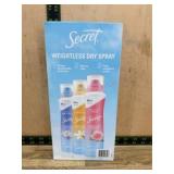 Secret Weightless Dry Spray Variety Pack