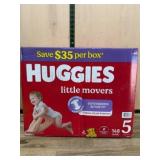 Huggies Little Movers Size 5 Diapers, 148 Count