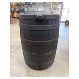 Black Plastic Rain Barrel with Spigot and Screen