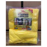 96-Pack Yellow Microfiber Cleaning Cloths