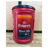 Folgers Black Silk Ground Coffee Container