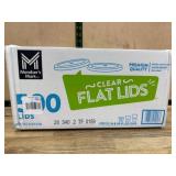 500 Clear Plastic Flat Lids for Cups