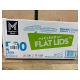 500 Clear Plastic Flat Lids for Cups