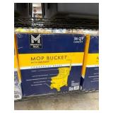 Yellow Commercial-Grade Mop Bucket with Wringer