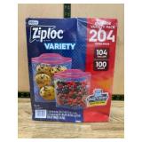 Ziploc Storage Bags Variety Pack, 204 Bags