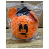 Plush Pumpkin Dog Toy with Squeaker