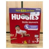 Huggies Little Movers Size 3 Diapers, 192 Count