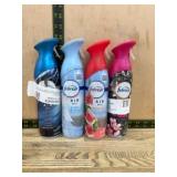 Four Febreze Air Mists Assorted Scents